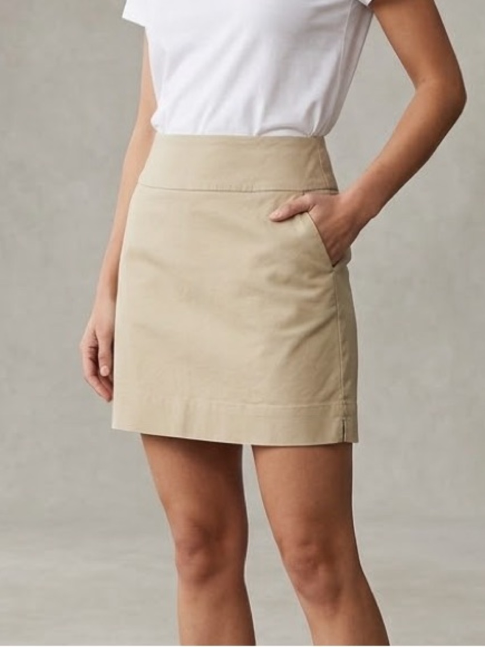 Neutral Beige Mini Skirt — Effortless Everyday Staple